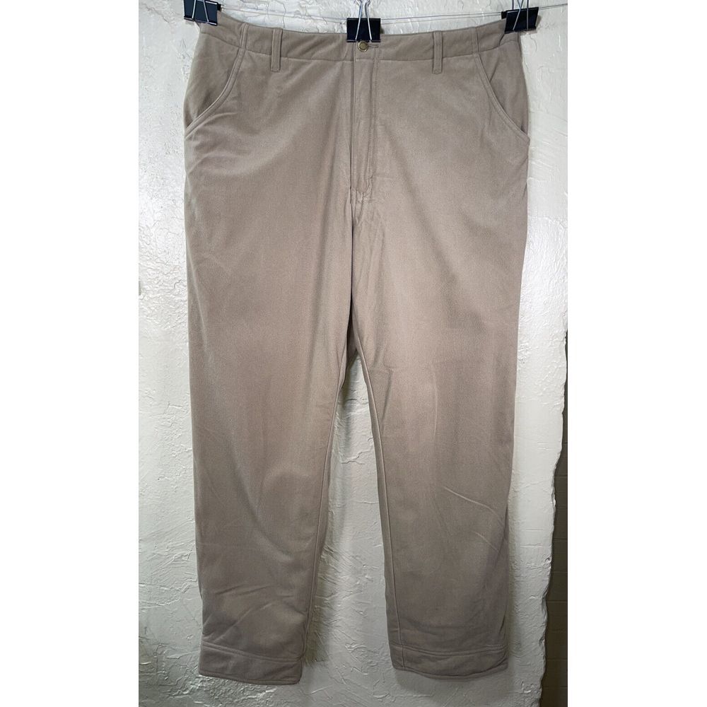 CABELAS MEN'S TAN FLEECE PANTS SIZE 38x30